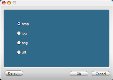 choose bmp as output format