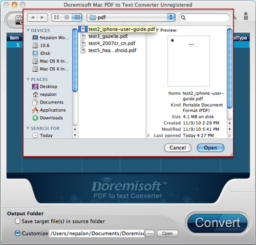 how can i convert pdf to text on mac